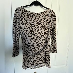 Ann Taylor, XL that is more like a Large, animal print top.